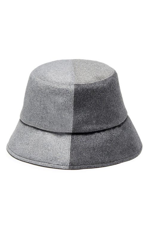 Eugenia Kim Yuki Colorblock Bucket Hat In Gray/charcoal