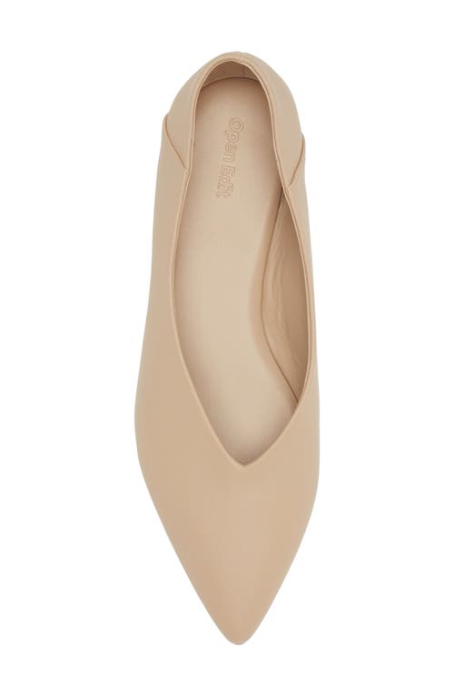 Shop Open Edit Kyler Pointed Toe Flat In Beige Taupe