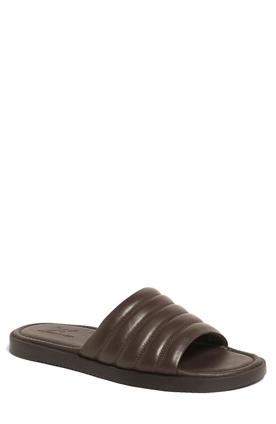 Shop Anthony Veer Key West Leather Slide Sandal In Brown