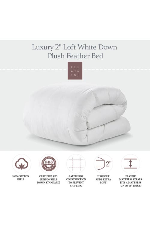 Ella Jayne Home Utility 550 Fill Power Down Comforter & Feather Bed Set In White