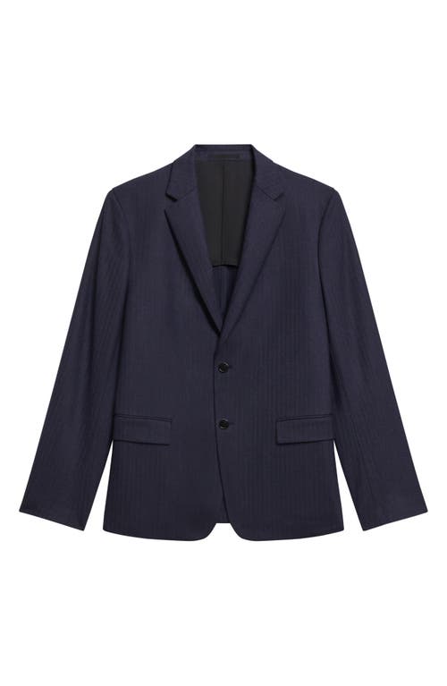 Shop Theory Chambers Herringbone Wool Blend Suit Jacket In Navy Multi