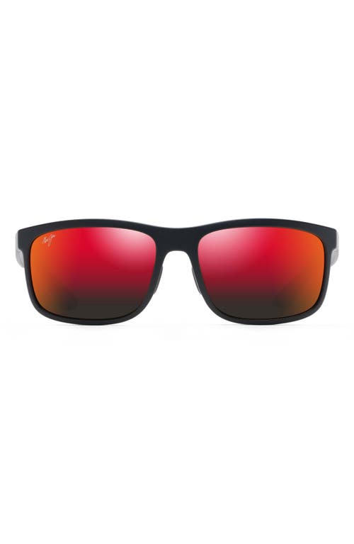 UPC 603429069872 product image for Maui Jim Huelo 58mm PolarizedPlus® Rectangular Sunglasses in Gunmenta/Matte/Hawa | upcitemdb.com