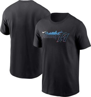 Nike Men's Nike Black Miami Marlins Local Team Skyline T-Shirt