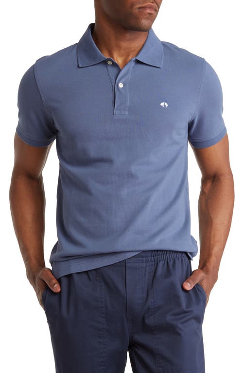 Brooks Brothers Piqué Solid Short Sleeve Polo in Vintage Indigo