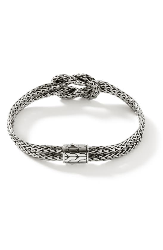 Shop John Hardy Love Knot Bracelet In Silver