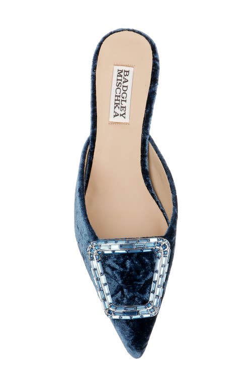 Shop Badgley Mischka Collection Abigayl Pointed Toe Mule In French Blue