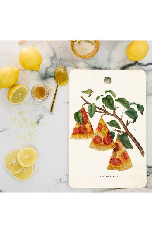 Deny Designs Pizza Plant Cutting Board In Multi Beige