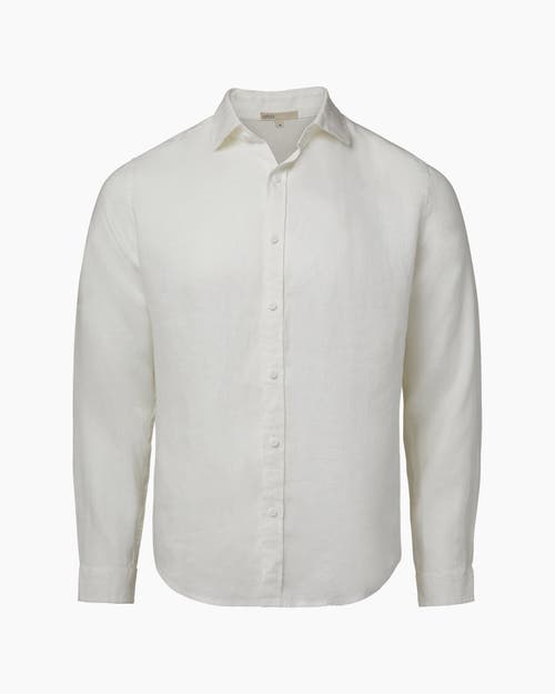 Shop Onia Air Linen Long Sleeve Shirt In White