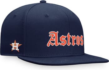 FANATICS Men's Fanatics Branded Navy/Orange Houston Astros Cooperstown  Collection Cuffed Knit Hat with Pom