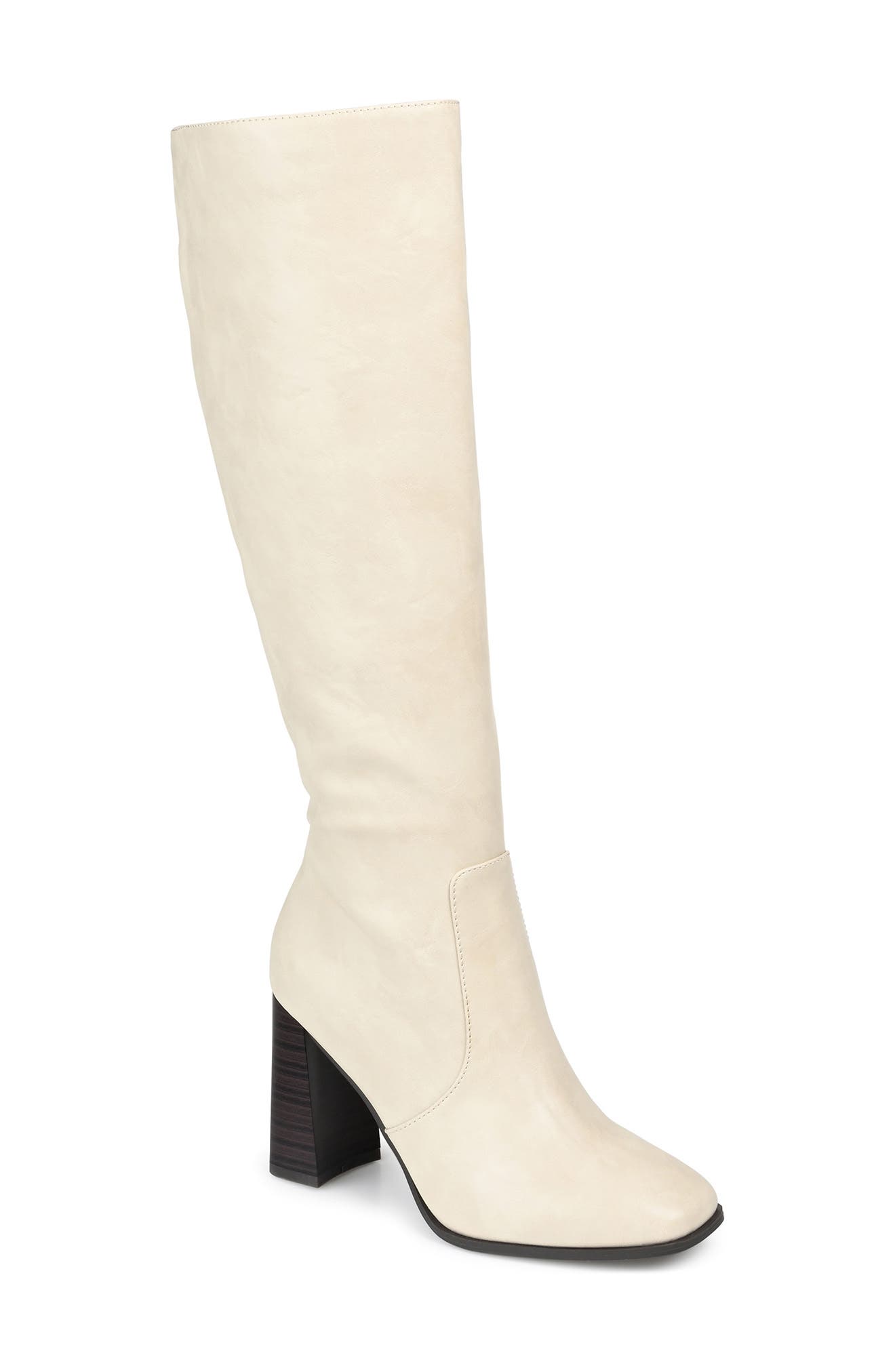 tall white boots wide calf