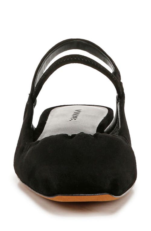 Shop Vince Venice Slingback Flat In Black Suede