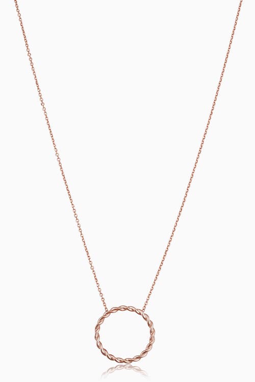 Oradina 14k Rose Solid Gold Caesar Pendant Necklace In Rose Gold