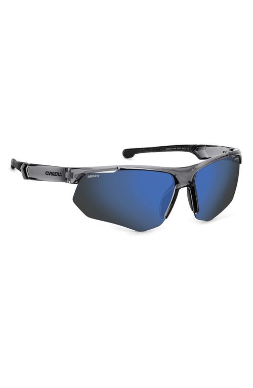 Carrera Eyewear X Ducati 69mm Carduc Rectangle Sunglasses In Grey Black/blue Sky