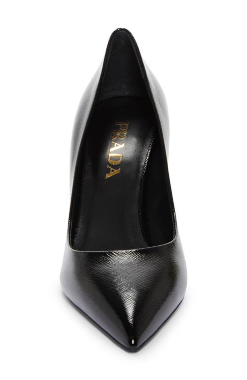 Shop Prada Saffiano Leather Pump In Nero