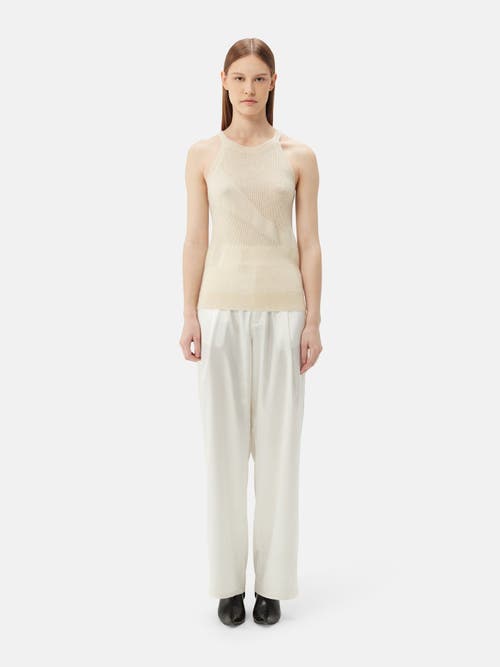 Gobi Mongolian Cashmere Organic Color Cashmere Top In Off White