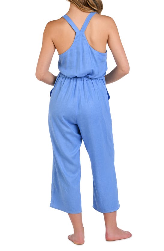 Shop La Blanca Delphine Cover-up Jumpsuit In Chambray