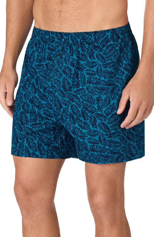 Shop Tommy Bahama Cotton Woven Pajama Boxers In Bl/novel