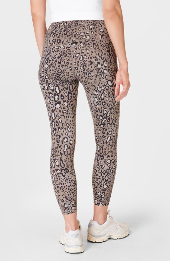 Shop Sweaty Betty Power Pocket Workout Leggings In Brown Realistic Leopard Print
