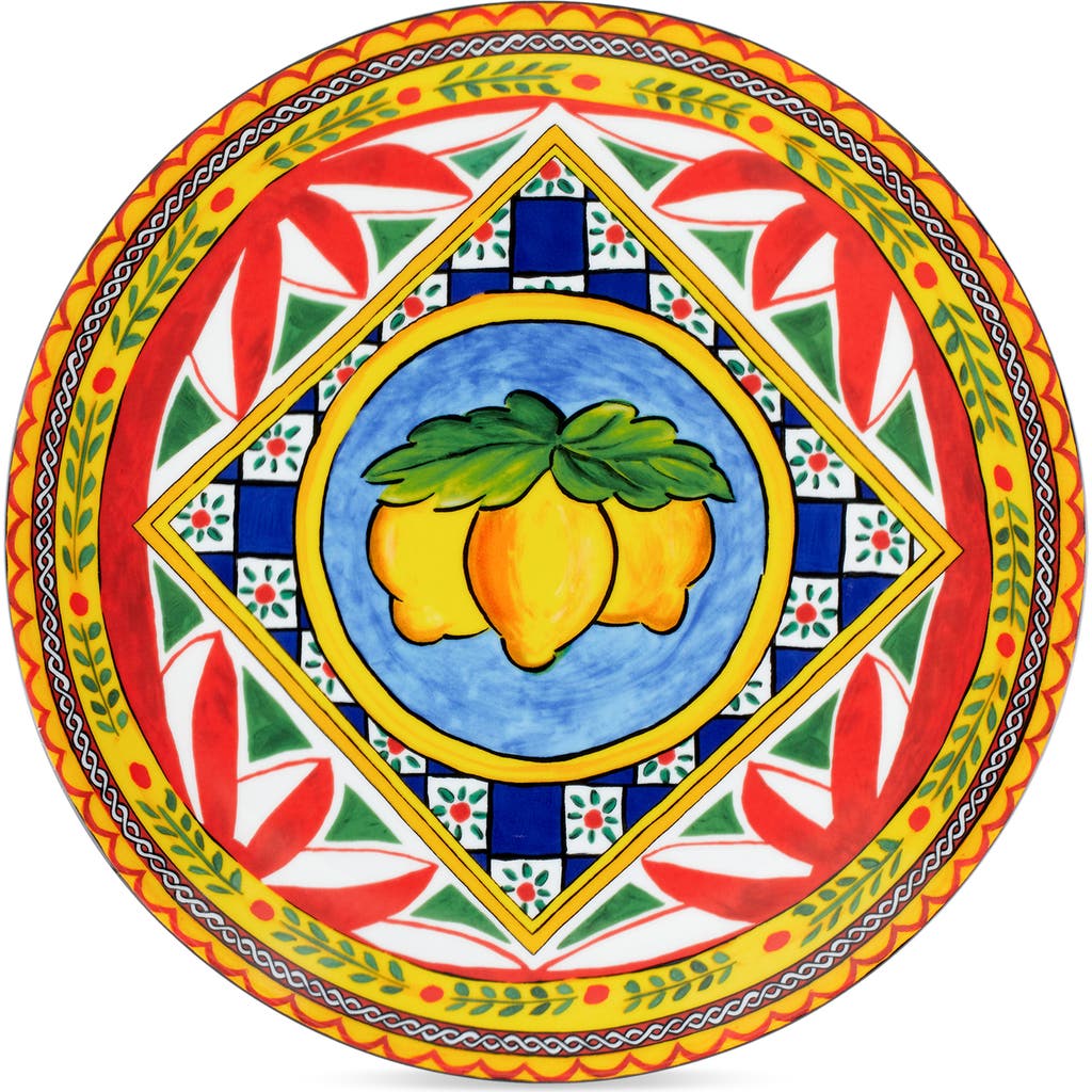 Dolce & Gabbana Lemon-print Charger Plate In Blue