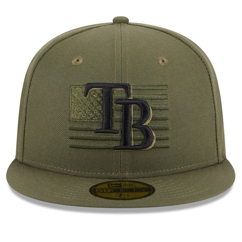 MLB New Era 2023 Armed Forces Day On-Field 59FIFTY Fitted Hat - Green