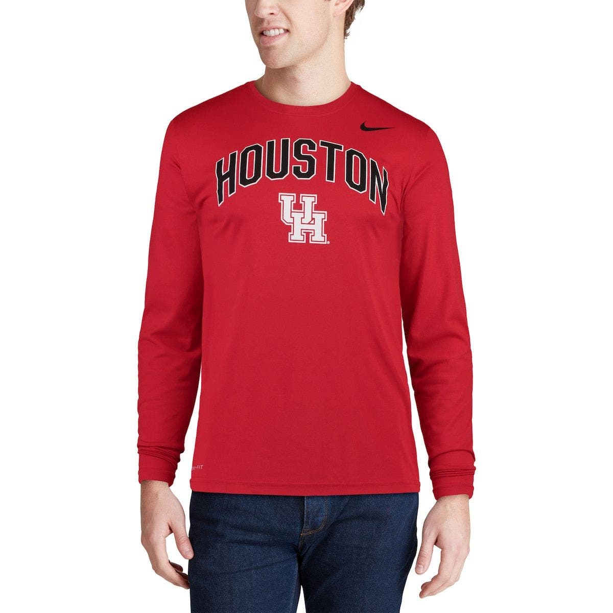 Red Poly Sleeveless Shirt NEW Sport-Tek Houston Cougars Multiple Sizes 