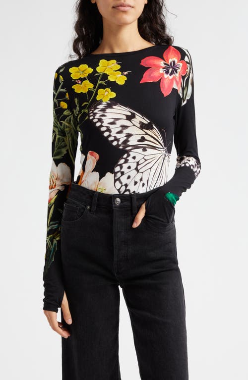 Delaina Print Knit Top in Essential Floral