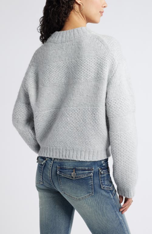 Shop Bp. Textured Relaxed Sweater In Grey Micro