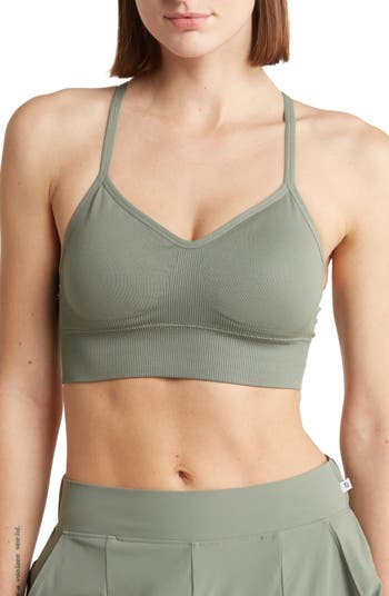 Seamless Bralette for Women Low Back Sport Bra Wirefree Padded Longline Backless  Bra top, Khaki-strappy, Medium : : Clothing, Shoes & Accessories