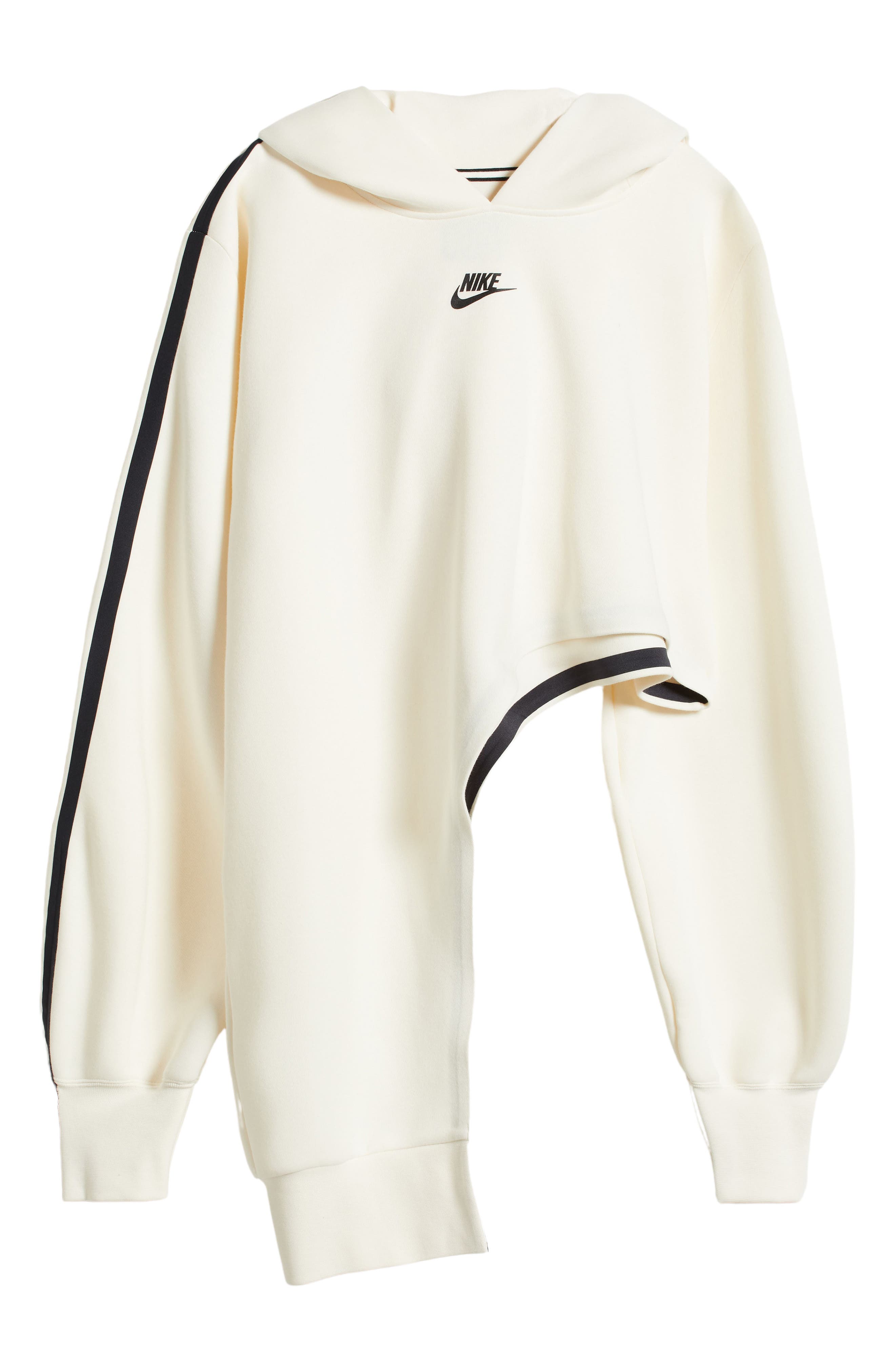 Oatmeal Nike Mini Swoosh Boxy Sweatshirt Crew Sweatshirt Nike Mini