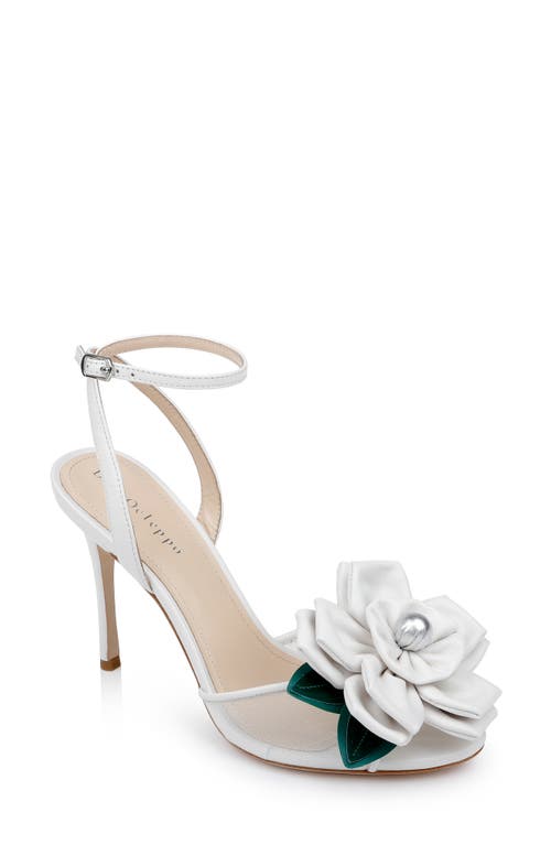 England Ankle Strap Sandal in White Leather