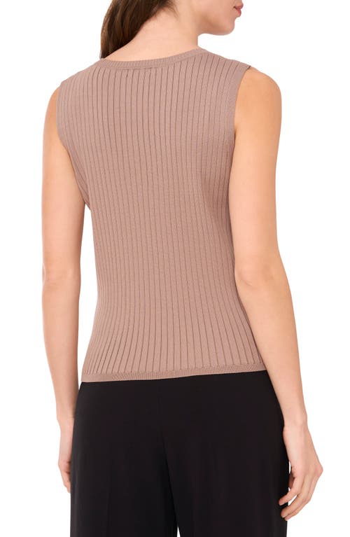 Shop Halogenr Halogen(r) Rib Sleeveless Sweater In Warm Ash Brown