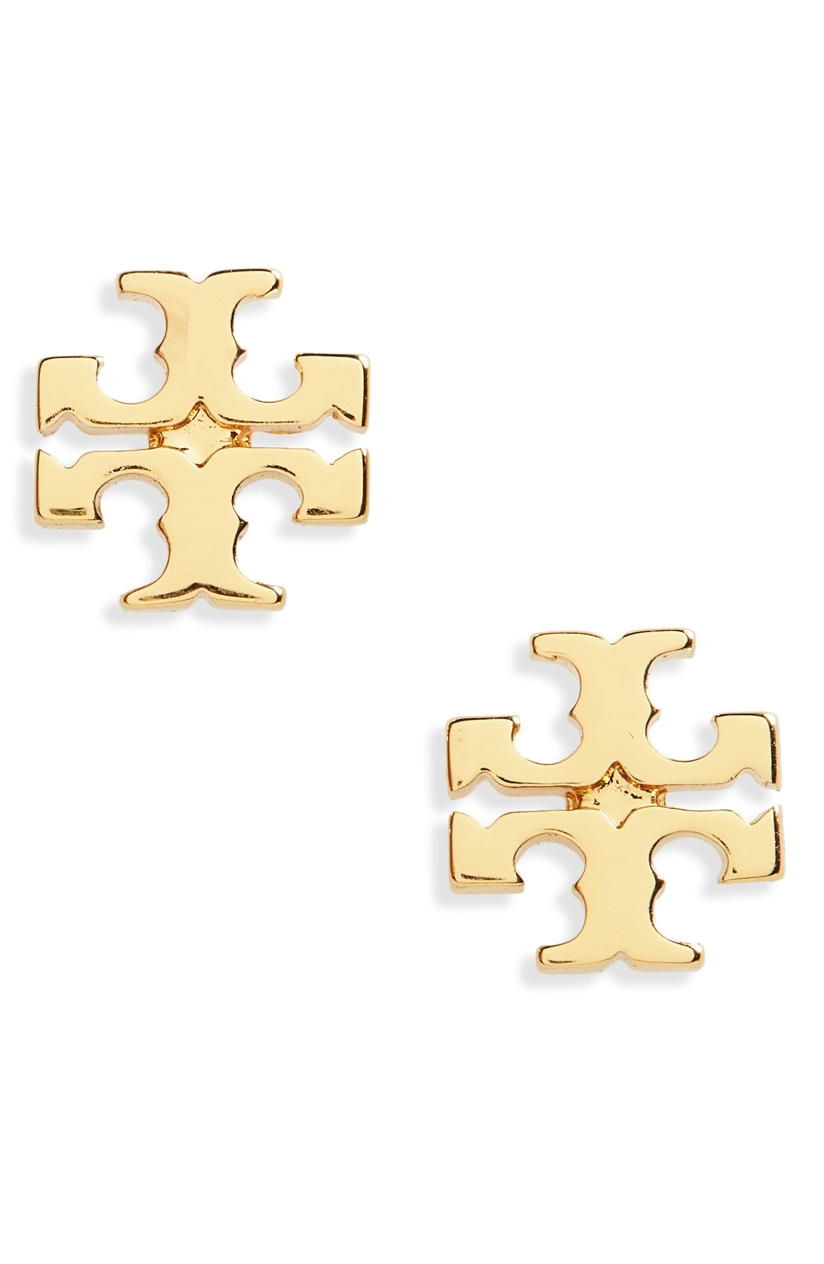 Tory Burch Logo Stud Earrings in Tory Gold at Nordstrom