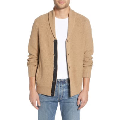 Rag & Bone Cardiff Classic Fit Wool Blend Cardigan Sweater, White