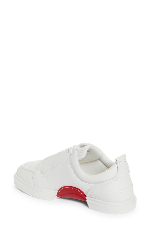 Shop Christian Louboutin Jimmy Calfskin Sneaker In White