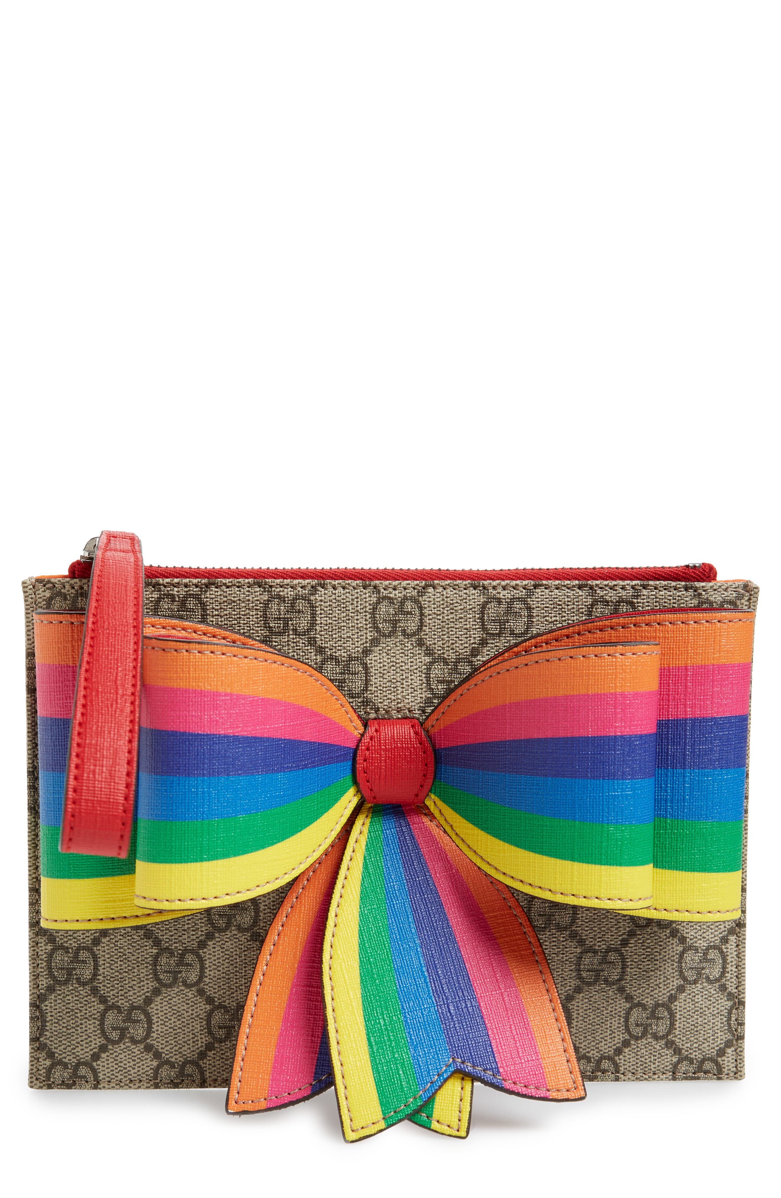 gucci rainbow bow tote