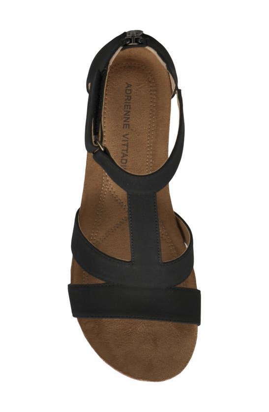 Shop Adrienne Vittadini Toba Wedge Sandal (women)<br> In Black