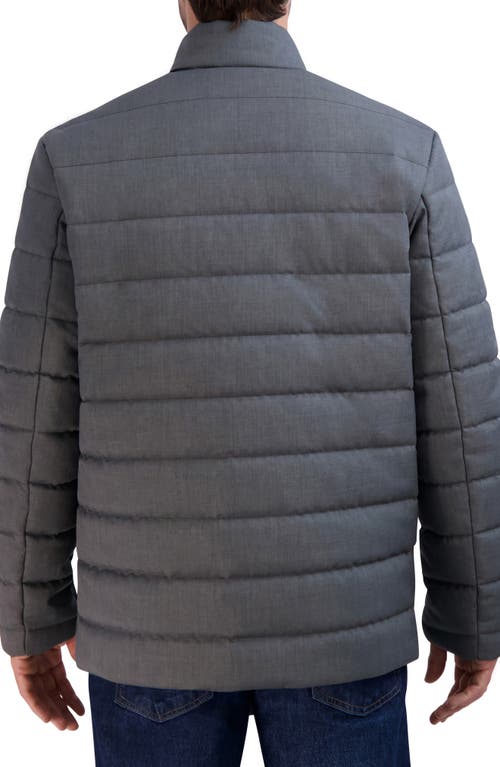 Cole Haan Signature Quilted Jacket In Light Grey