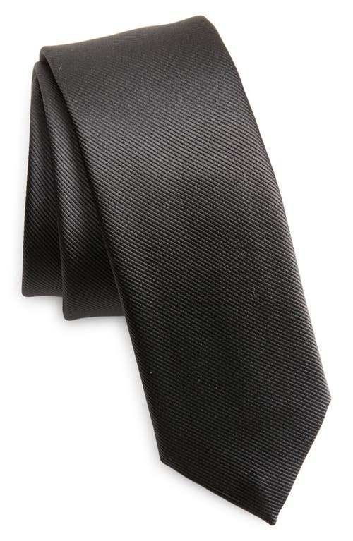 Silk Blend Tie in Medium Grey