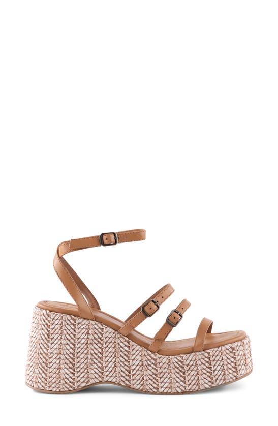 Shop Seychelles Grapefruit Platform Wedge Sandal In Tan