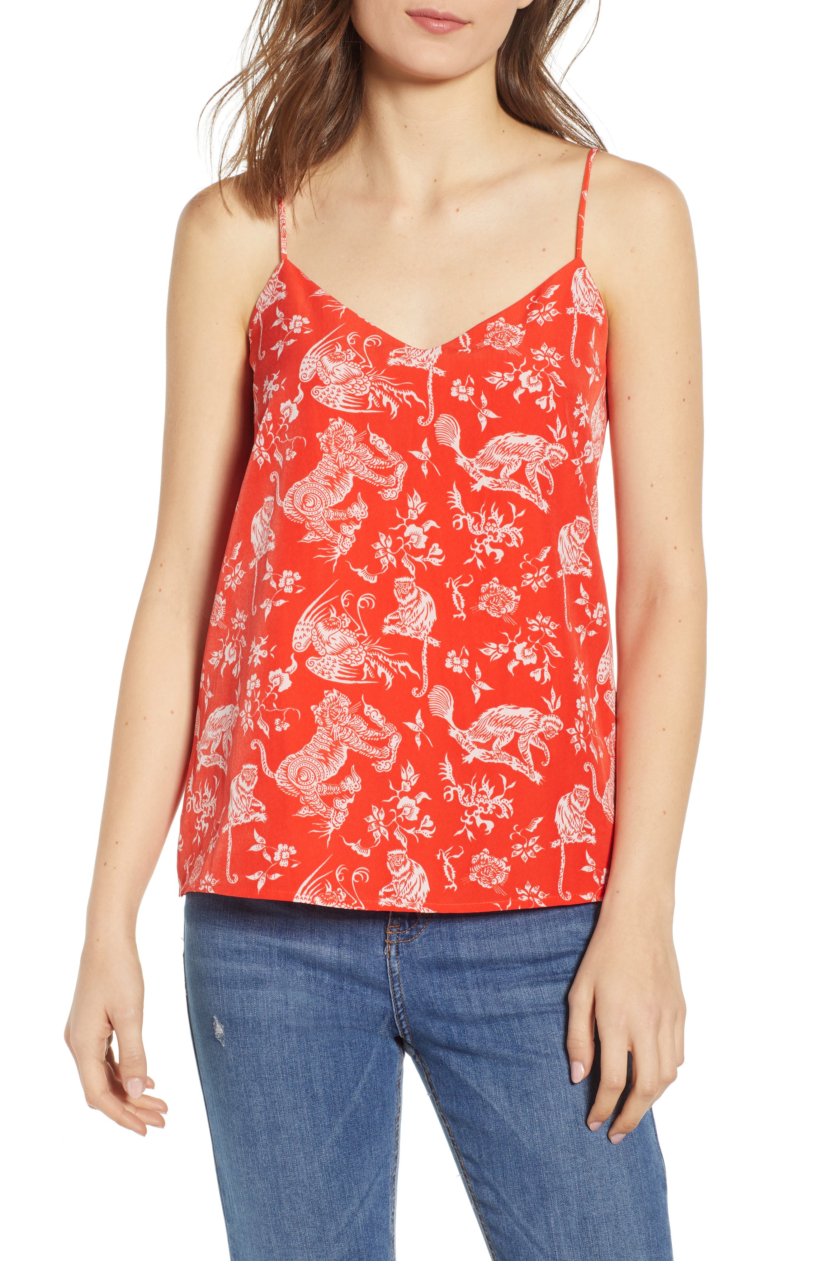 Scotch & Soda Spaghetti Strap Camisole, Orange