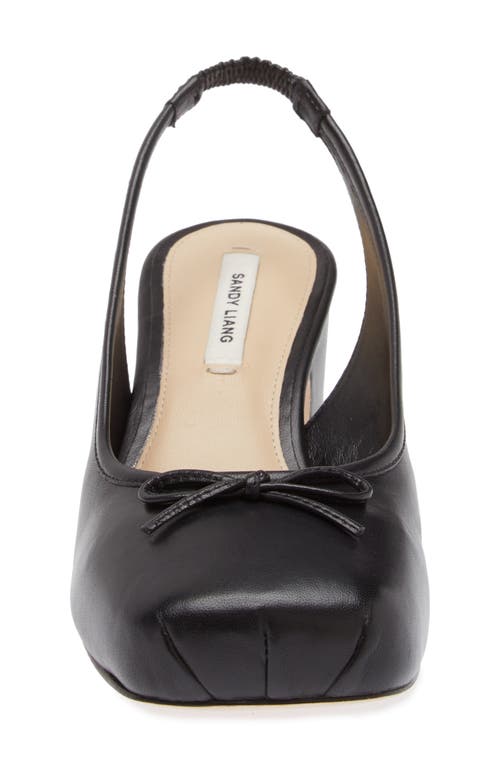 Shop Sandy Liang Slingback Pump In Black Napa