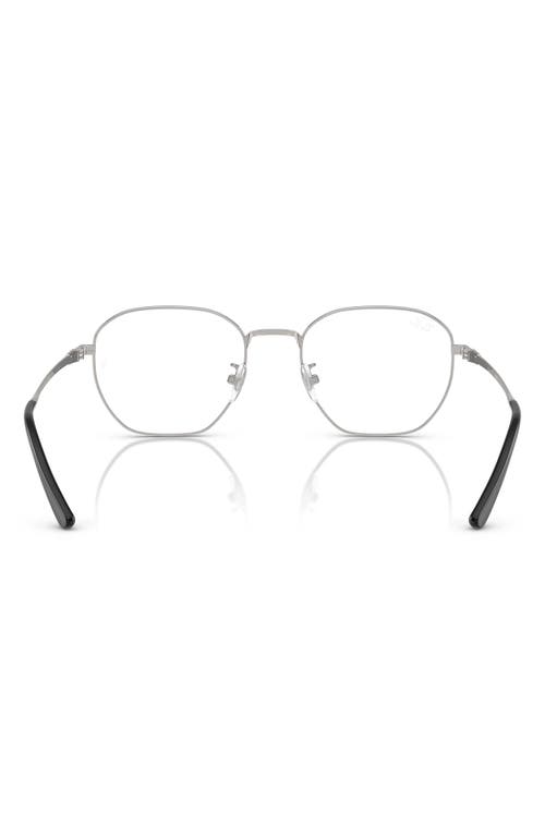 Ray Ban Ray-ban 53mm Irregular Optical Glasses In Silver