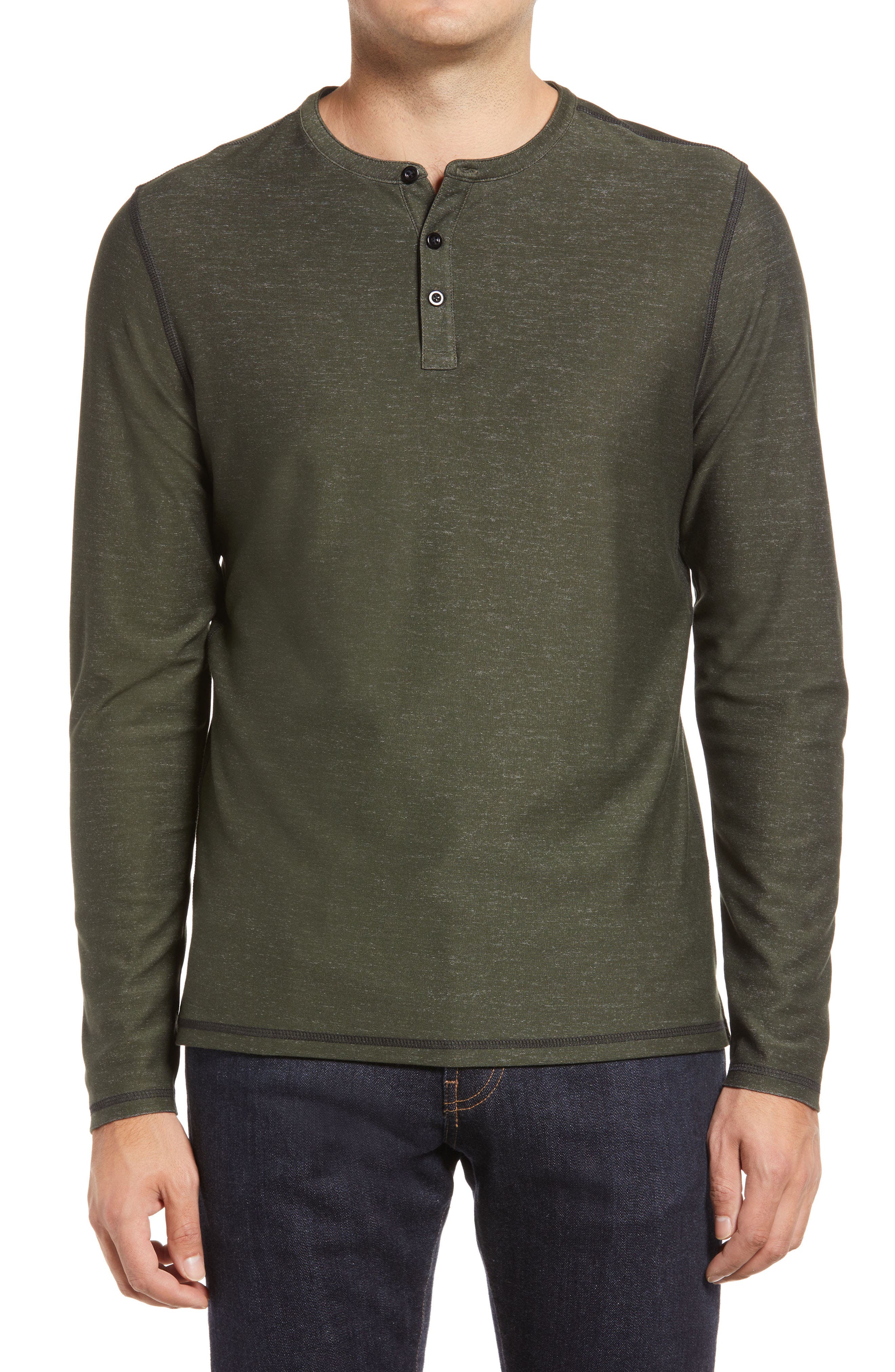 henley shirt with hood