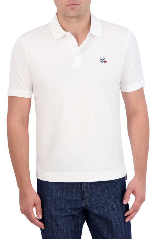 Shop Robert Graham The Player Solid Cotton Jersey Polo In White