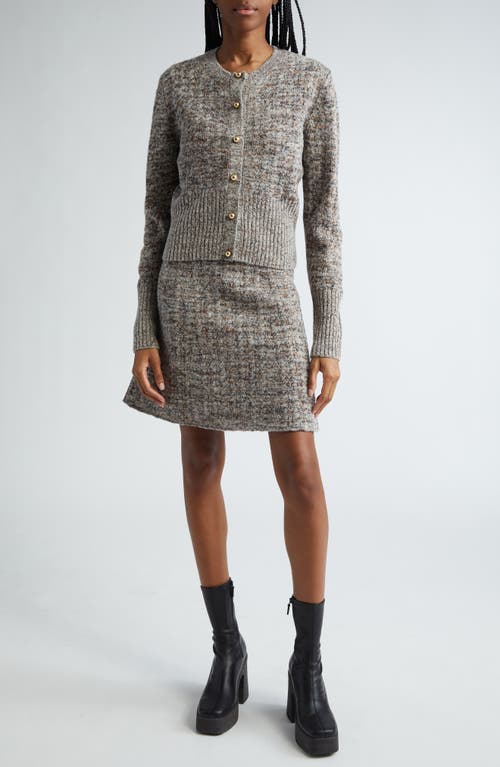 Shop Stella Mccartney Button Front Wool Blend Sweater Dress In 8490 - Multicolor 1