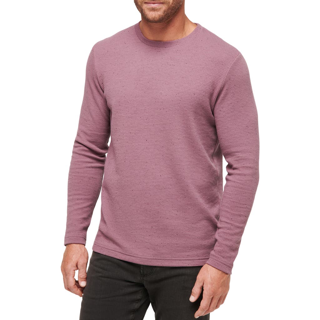 Travismathew Cloud Waffle Crewneck Tee In Flint