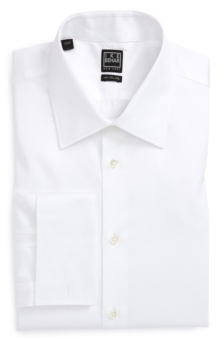 Ike Behar Regular Fit Solid French Cuff Dress Shirt (Online Only ...