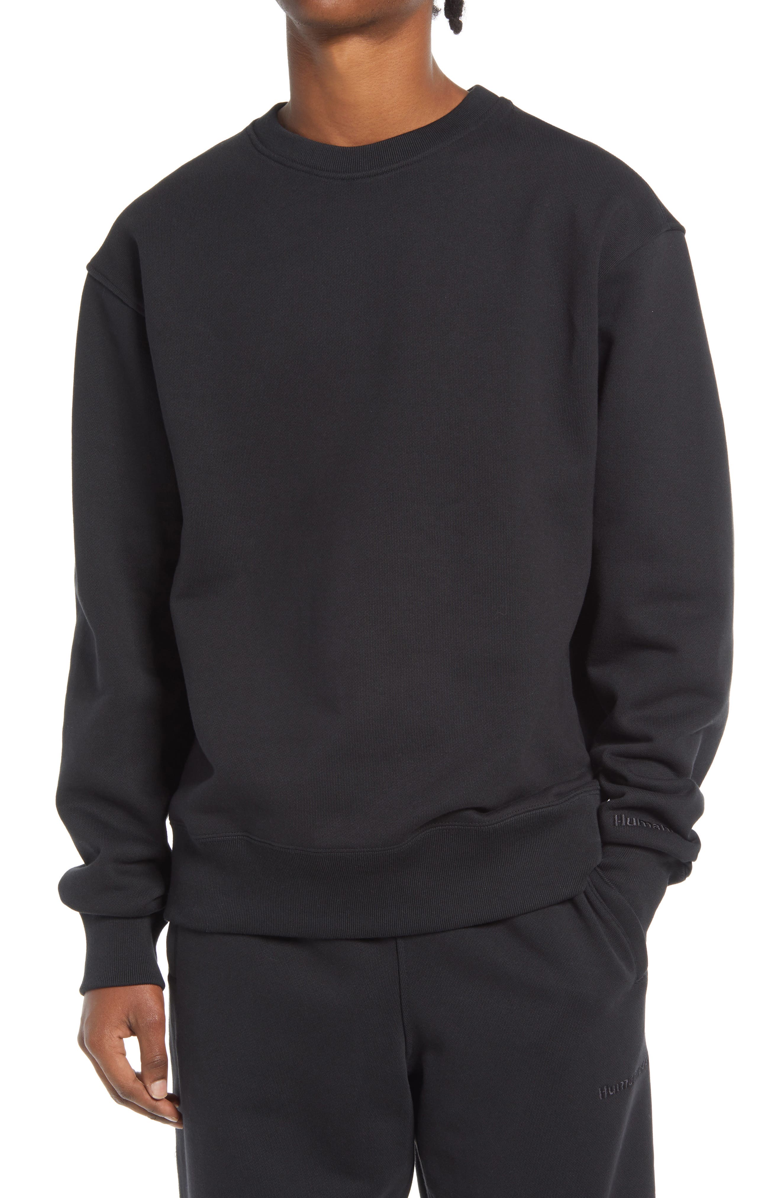 adidas Originals x Pharrell Williams Unisex Crewneck Sweatshirt in Black at Nordstrom