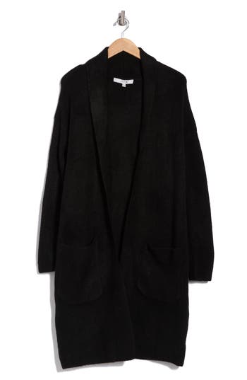 Joe's Shawl Collar Long Cardigan In Black