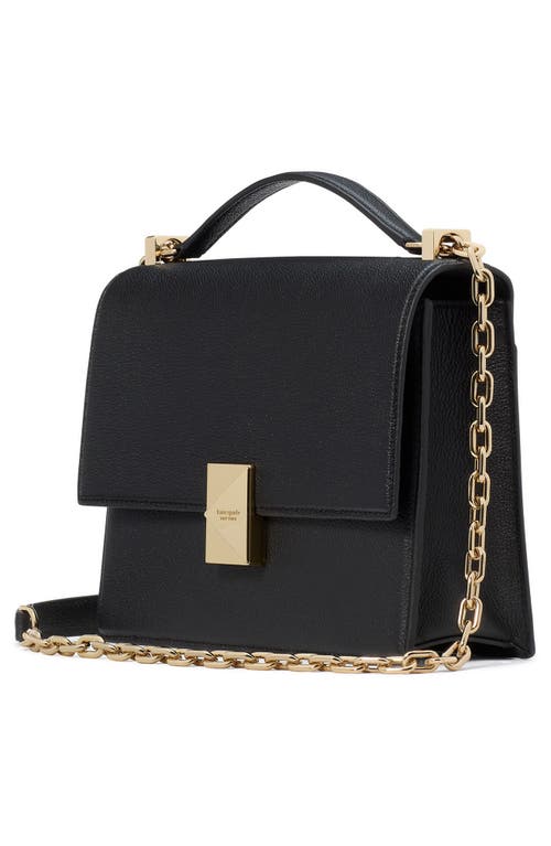 Shop Kate Spade New York Deco Pebbled Leather Convertible Crossbody Bag In Black